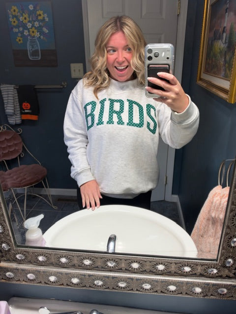 BIRDS Polka Dot Mockneck