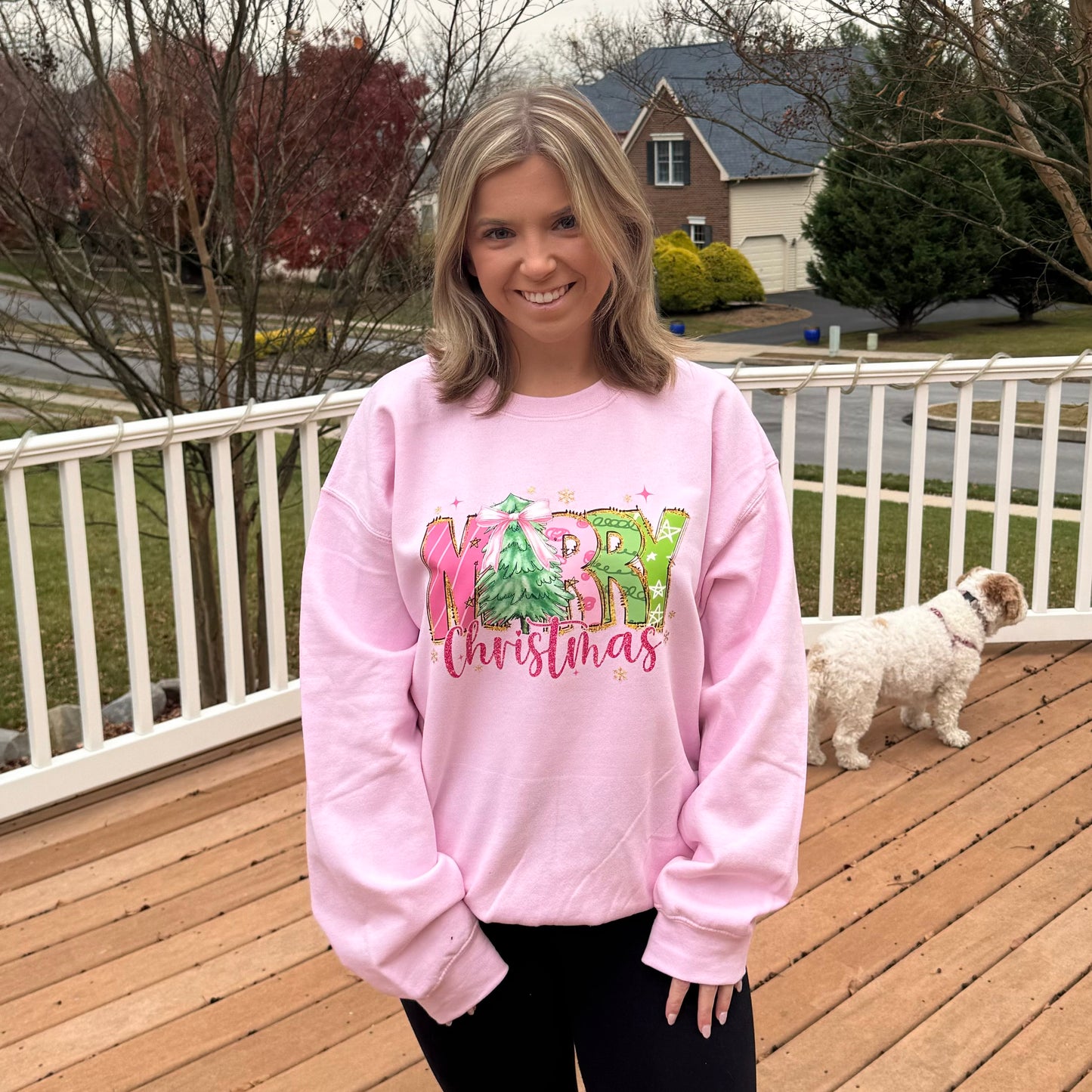 Merry Pink Christmas Print