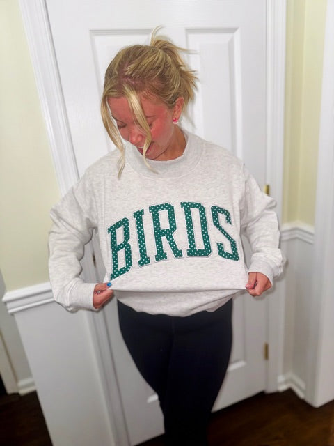BIRDS Polka Dot Mockneck