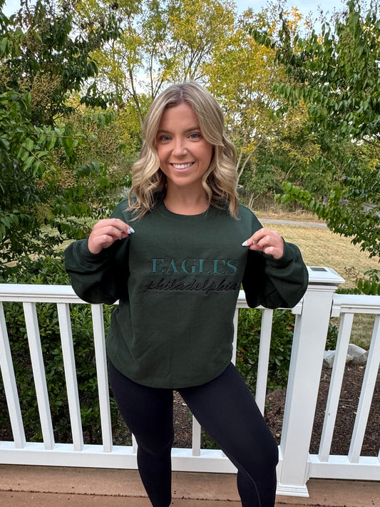 Embroidered Forest Green and Black