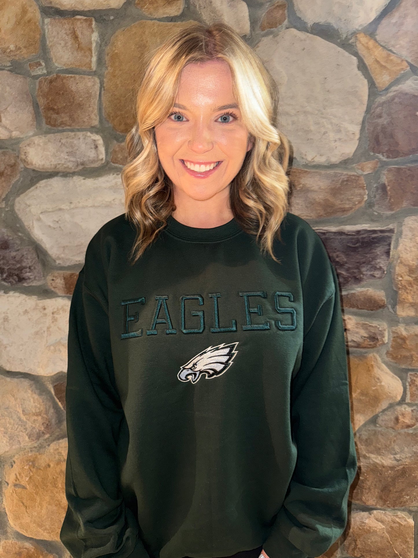 Embroidered Puff Green Football